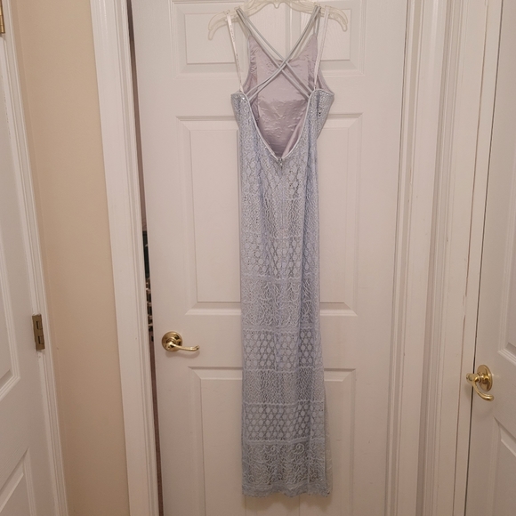 Light blue silver sequined dress - Picture 3 of 6